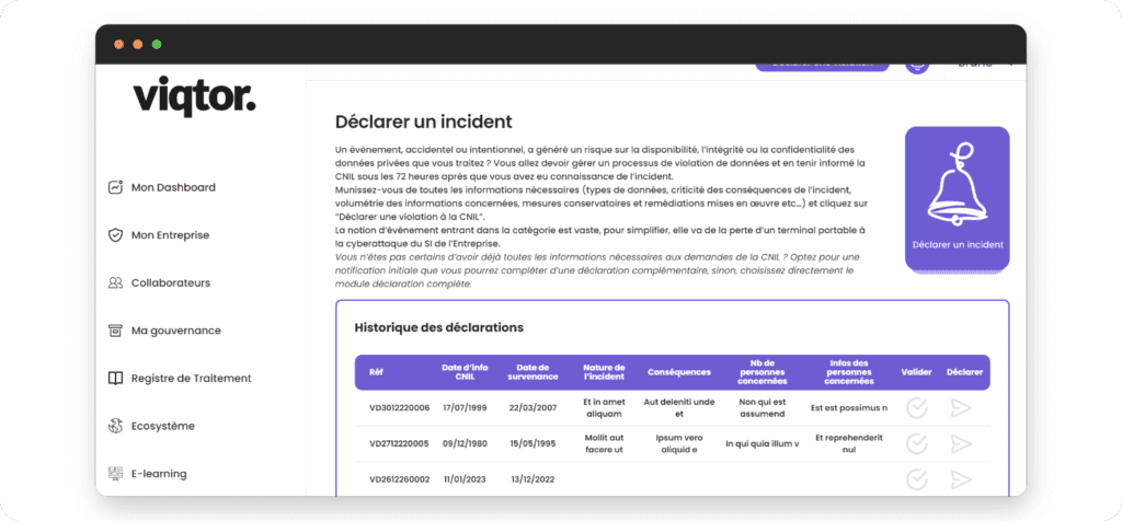 La D Claration De Violation De Donn Es Viqtor