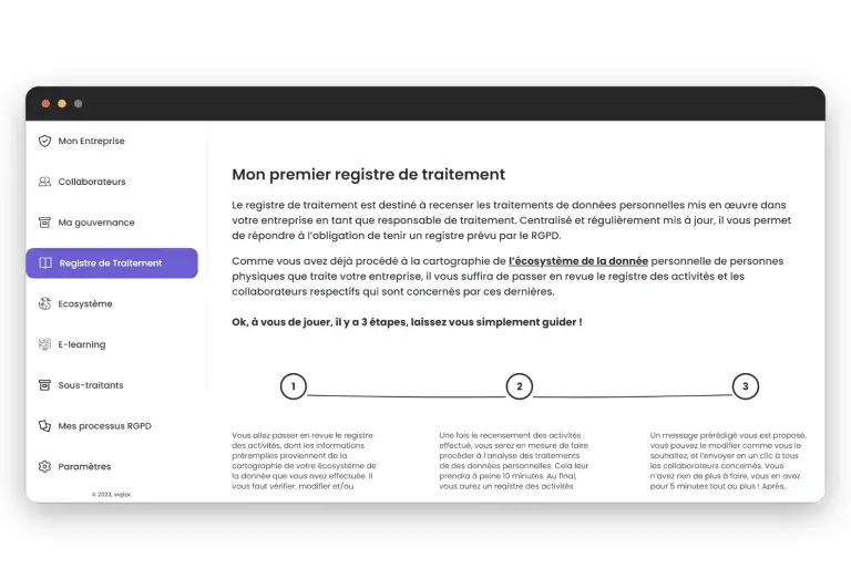 registre de traitement RGPD